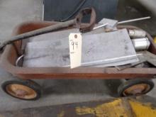 Radio Flyer Wagon With Some Scrap Aluminum Pieces