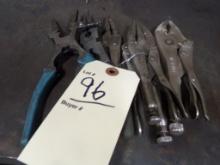 Group Of Vise Grips & Welding Pliers (6) Pieces