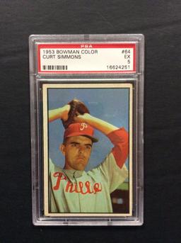 1953 Bowman Color #64 Curt Simmons