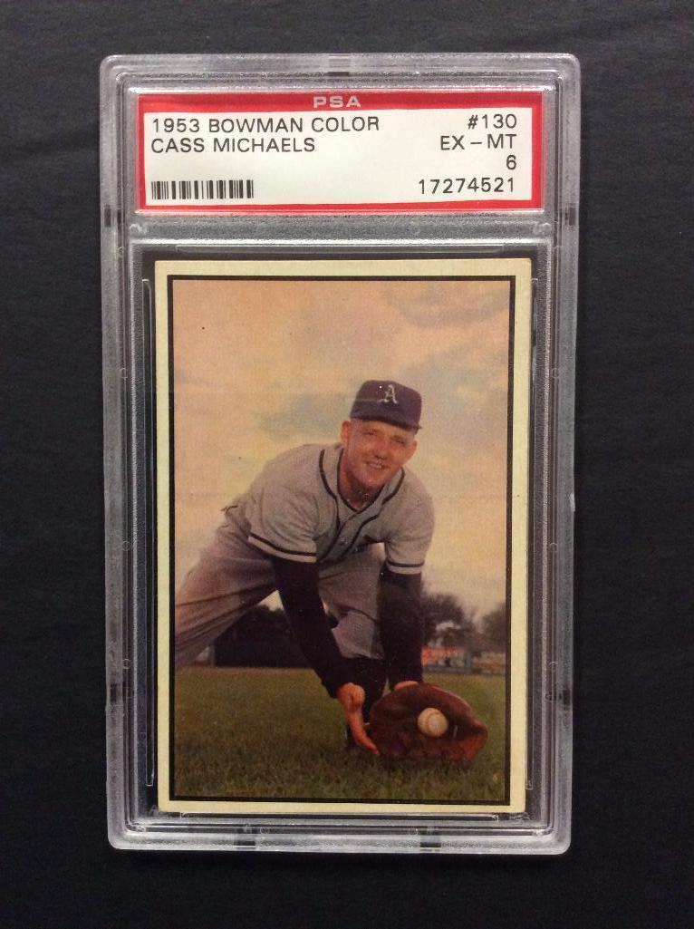 1953 Bowman Color #130 Cass Michaels
