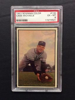 1953 Bowman Color #130 Cass Michaels