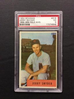 1954 Bowman #216 Jerry Snyder (.968/.968 Field Avg.)
