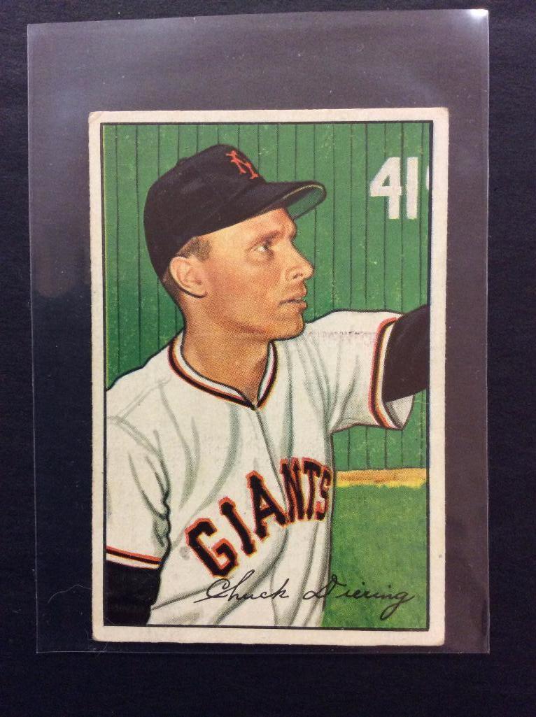 1952 Bowman #198 Chuck Diering