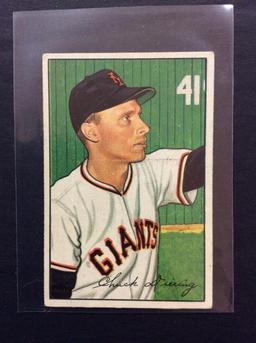 1952 Bowman #198 Chuck Diering