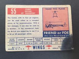 1952 Topps Wings Friend or Foe #55 Comet