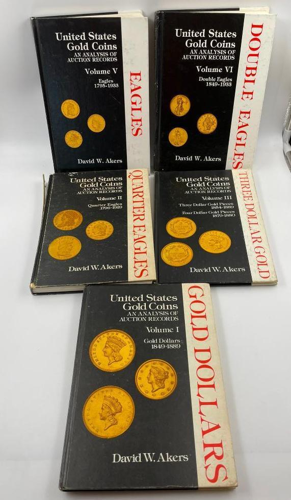 Unites States Gold Coins: An Analysis of Auction Records Vol.1-5. By David W. Akers. Copyright 1975