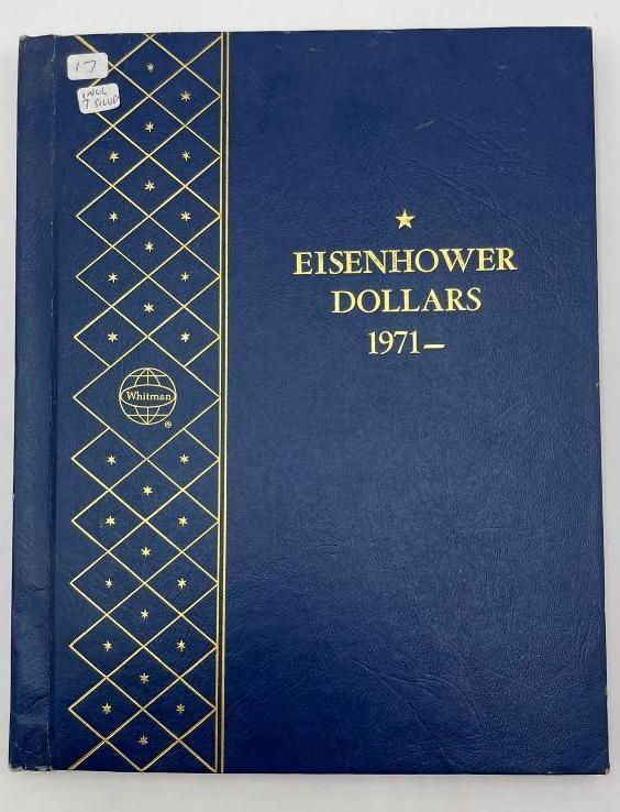 Whitman Eisenhower Album 1971-1974. (7) 40% Silver, (10) clad. (17 coins total)