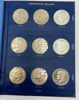 Whitman Eisenhower Album 1971-1974. (7) 40% Silver, (10) clad. (17 coins total)