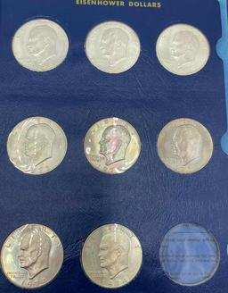 Whitman Eisenhower Album 1971-1974. (7) 40% Silver, (10) clad. (17 coins total)