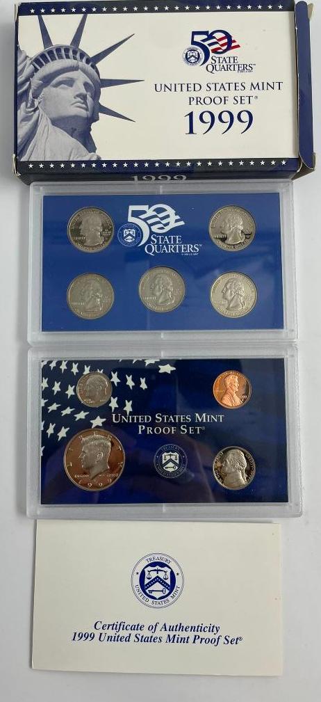 1998-2002 US Mint Proof Sets in original packaging (5 sets total)