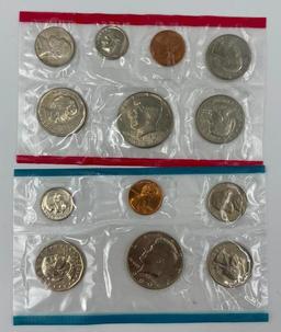 (2) 1965 P, 1968 D BU Sets, 1964 US Mint Uncirculated Set in original packaging, 1980 & 1989 US Mint