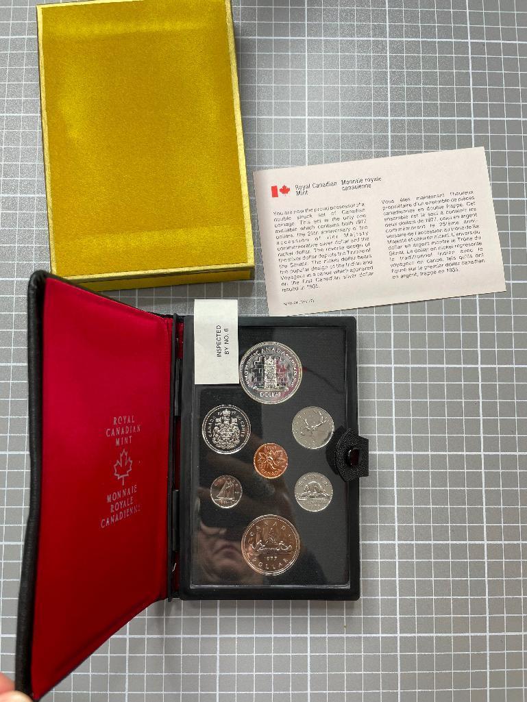 CANADA: 1974, 1977, 1978 & 1980 Double Dollar sets (4 sets total).