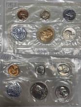 1963 & 1964 US Mint Proof sets in original cellophane (2 sets total).
