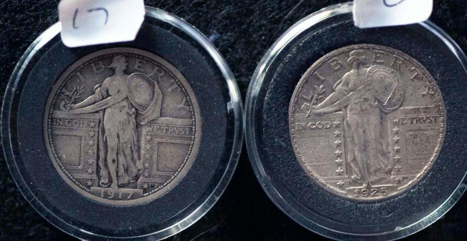 1917 Type 1 and 1925 Standing Liberty quarters (2 pcs).