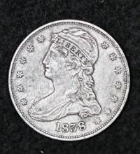 1838 Silver Bust half dollar