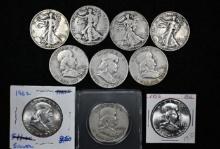 1935, 1936, 1937 & 1938 Silver Walking Liberty & 1948, 1948D, 1949, 1949D, 1956 & 1963 Silver