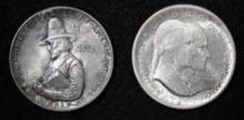 1920 Pilgrim & 1926 Sesquicentennial Silver Classic Commemorative (2pcs).