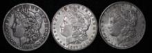 1890S, 1897S, & 1902 Silver Morgan Dollars (3 pcs).