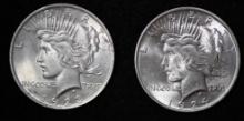 1923 & 1924 Silver Peace dollars (2 pcs).