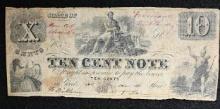 Vermont Scrip: 1857 Rutland, 10 cent note.