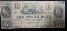 Vermont Obsolete Notes: 1849 Stark Bank, Bennington, $10.00.