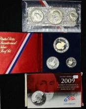 1976 3 piece US Mint & Proof Sets; 2009 US Mint Silver Quarters Proof Set (3 sets).