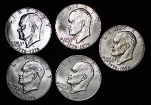 (5) 1976S Silver Eisenhower dollars (5 pcs.)