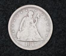 1875S Silver Liberty Seated twenty cent piece (1 pcs).