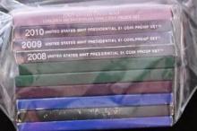 1972, 1973, 1983, 1984, 1995 & 1996 US Proof Sets; 2008-2010 Presidential Proof Sets; 2009 Lincoln