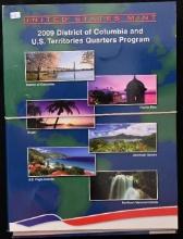 $59.00 face value in (2) 2009 US Mint DC & Territories quarters folio, uncirculated (12 pcs.), AND