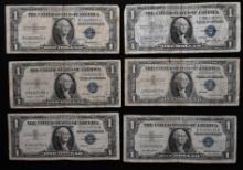 (7) $1.00 & 1953A $5.00 Silver Certificates; (3) $2.00 Legal Tender; (3) 1929 $10.00 National