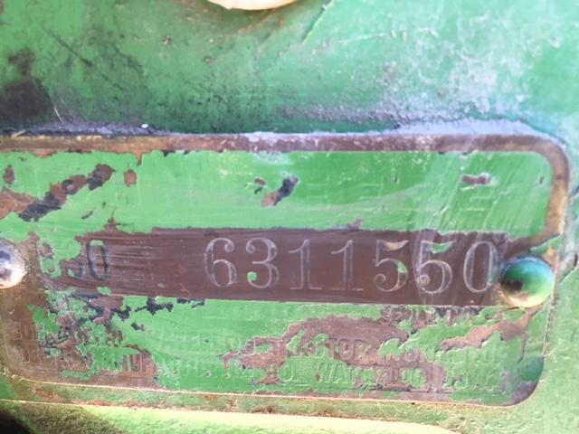 1959 John Deere 630 tractor S.#6311550 w/P.S. n. fr., flat top fenders.