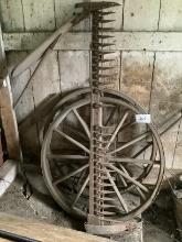 (2) 50" Wooden Wagon Wheels