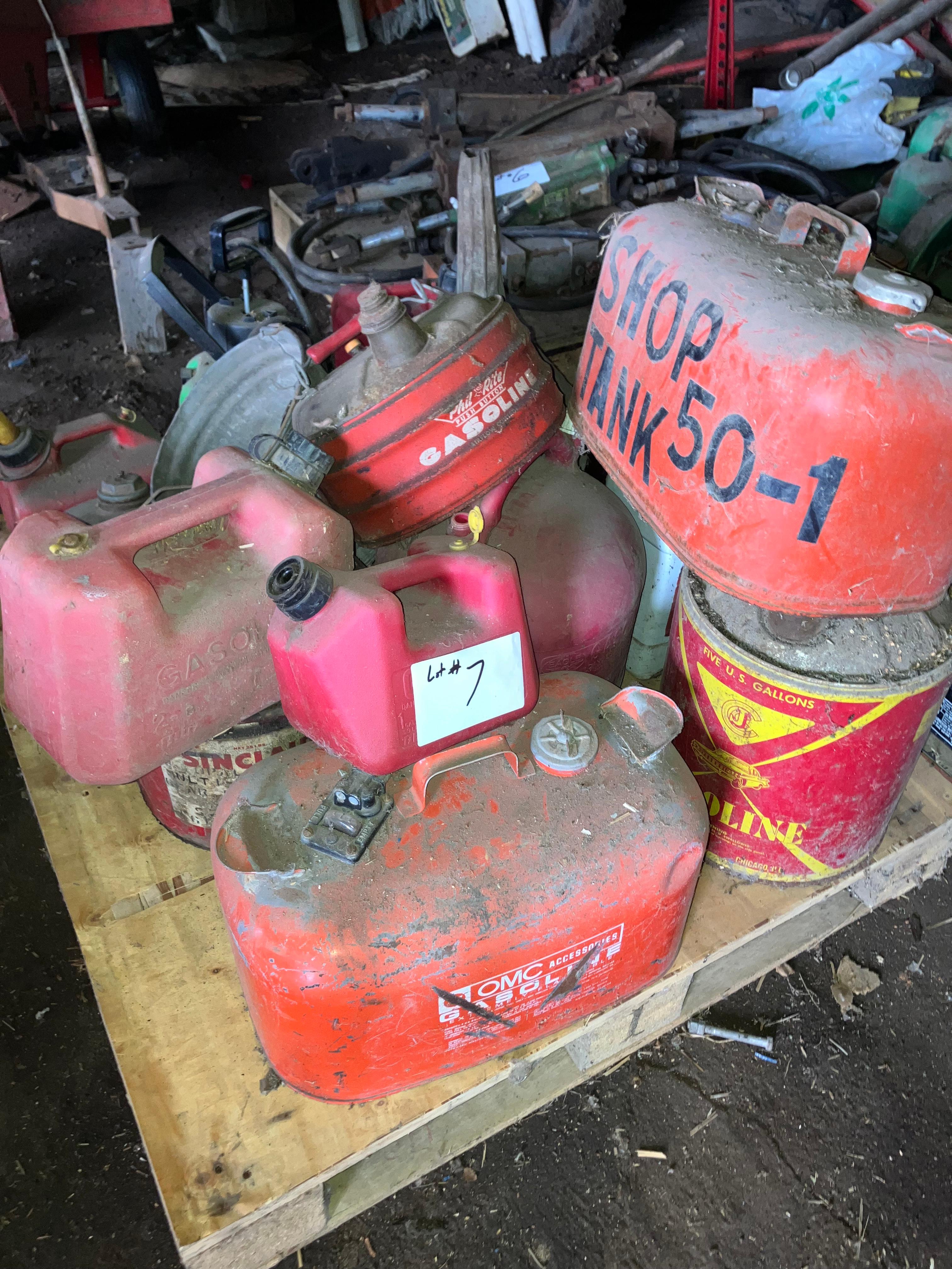 Pallet of Gas Cans