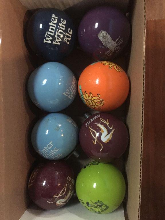 (4) BELL'S BREWERY TAP HANDLES WITH BOX OF
