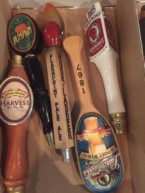 BOX OF (5) ASSORTED TAP HANDLES
