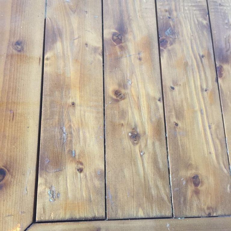25" SQUARE SINGLE PEDESTAL TABLE, EPOXY WOOD TOP