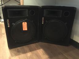 ONE PAIR SONIC SCF-200 STAGE MONITOR 15" WOOFER