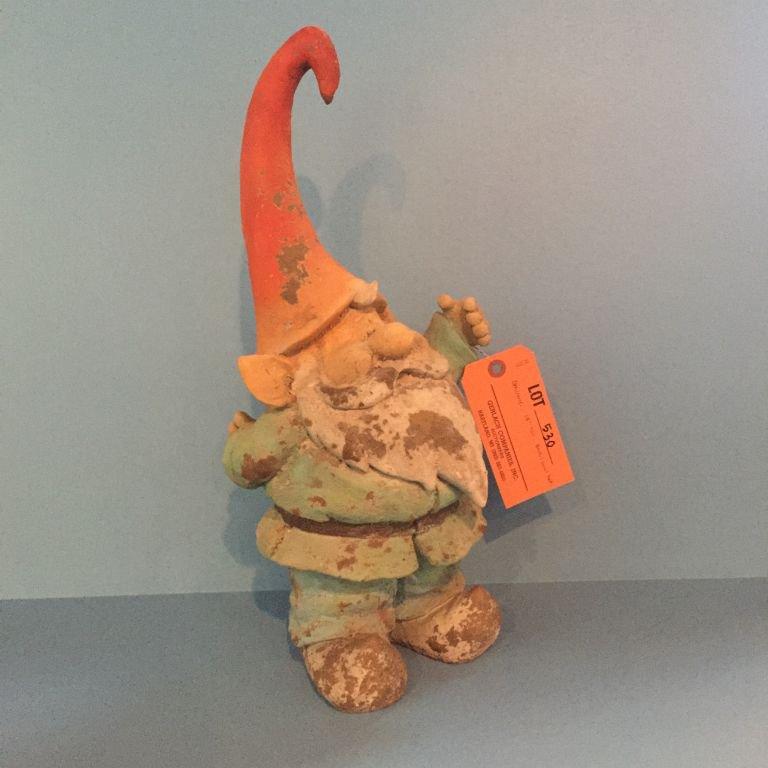 GNOME, 18" BLUE WITH CORAL HAT