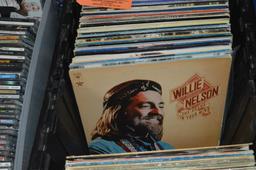 BLACK BIN FULL OF ASSORTED ALBUMS