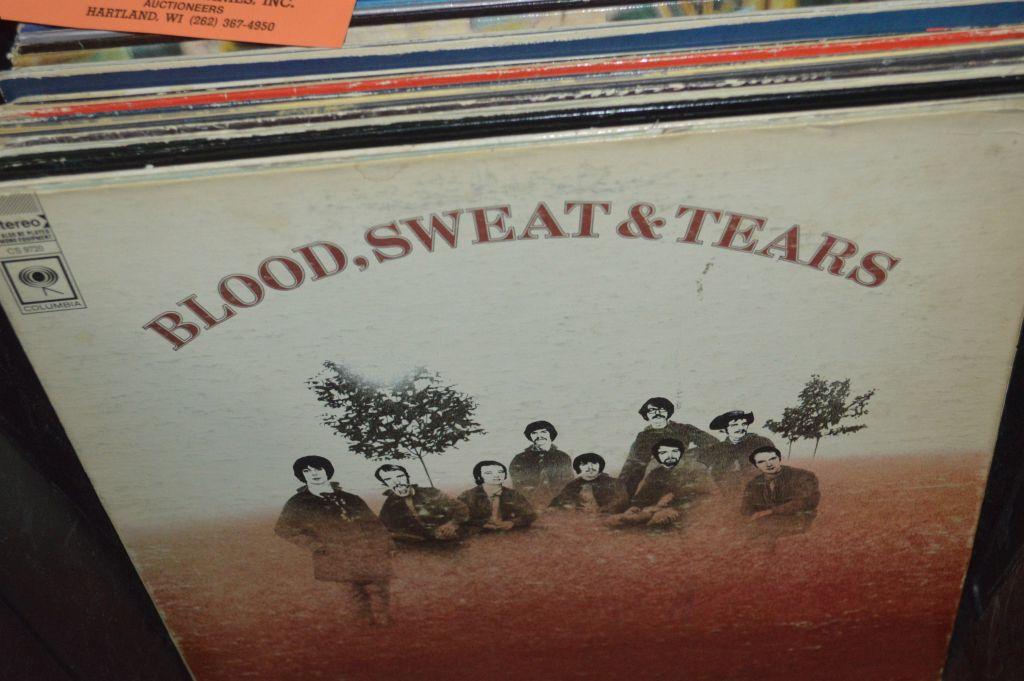 BLACK BIN FULL OF ASSORTED ALBUMS
