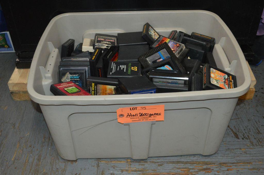 BIN FULL OF ATARI 2600 GAMES