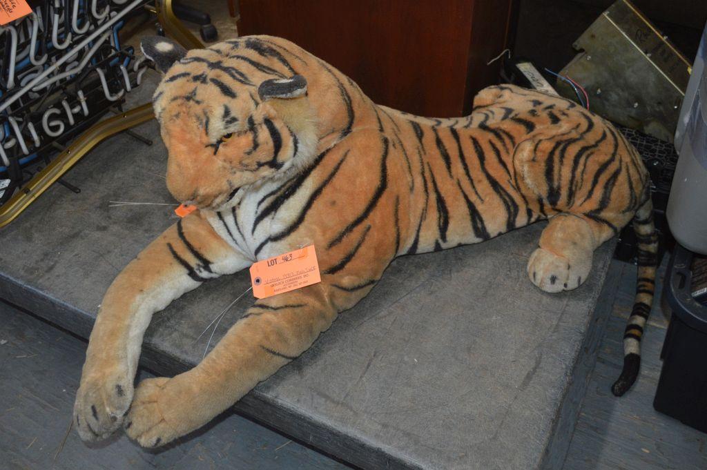 VINTAGE 1970'S PLUSH TIGER, LARGE