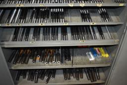 PRATT & WHITNEY CLAMPING SYSTEM & DRILLS WITH CABINET