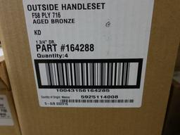(5) SCHLAGE EXTERIOR BRONZE HANDLE SETS