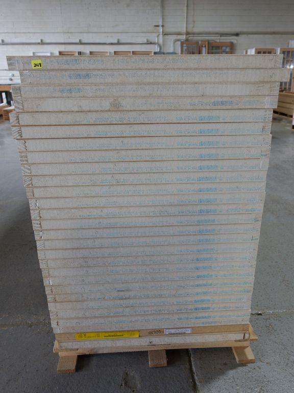 STACK OF (26) JELD-WEN MONROE FLAT PANEL DOOR SLABS,