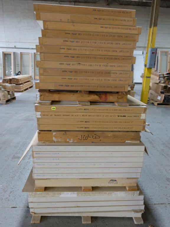 STACK OF (25) JELD-WEN CONTINENTAL RAISED PANEL DOOR SLABS, H/C,