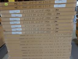 STACK OF (34) OAK HOLLOW CORE DOORS, 27 7/8" x 80",