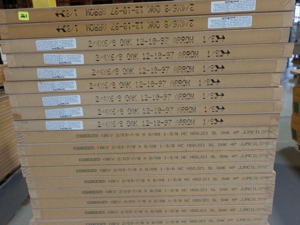 STACK OF (34) OAK HOLLOW CORE DOORS, 27 7/8" x 80",