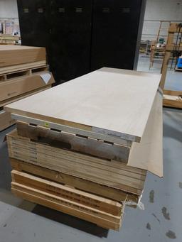 STACK OF (12) ASSORTED BIRCH DOOR SLABS, S/C,